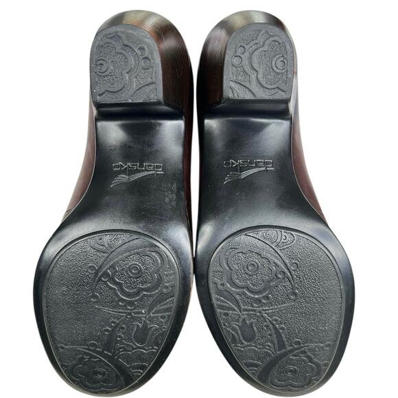 Dansko Women’s Beth Brown Leather Slip On Clog Heels Size 36 US 5.5/6 - Picture 9 of 11